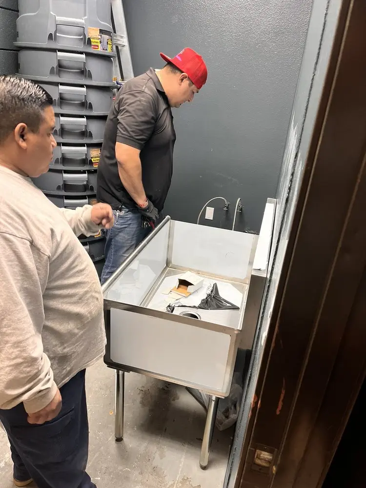 Commercial plumbing and sink installation in Commercial Point
